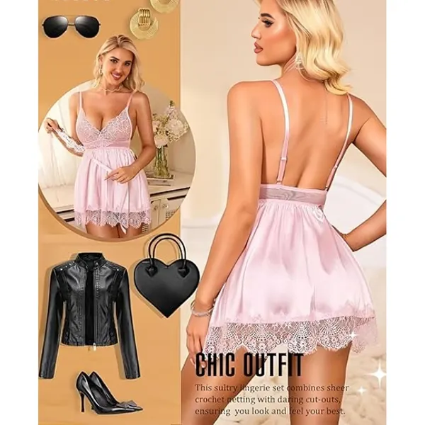 Pink_Satin_Premium_Nightdress_For_Women