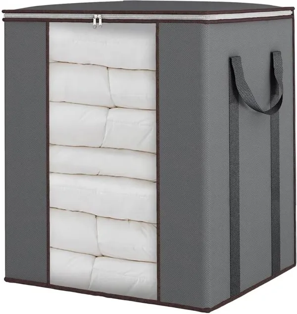 Grey_Non_Woven_Premium_Big_Size_Blanket_Storage_Bag_Garment_Cover_For_Home