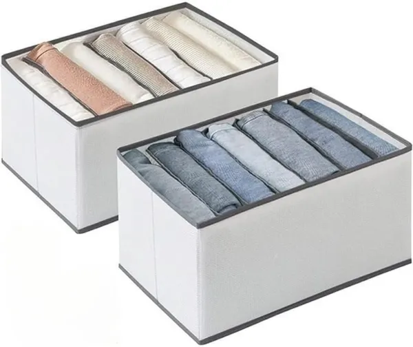 White_Non_Woven_Cotton_Premium__Storage_Box_For_Home__(Pack_Of_2)