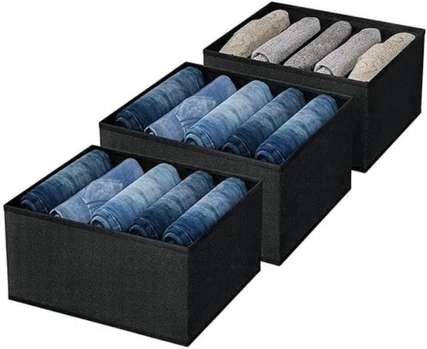 Black_Non_Woven_Cotton_Premium__Storage_Box_For_Home__(Pack_Of_3)