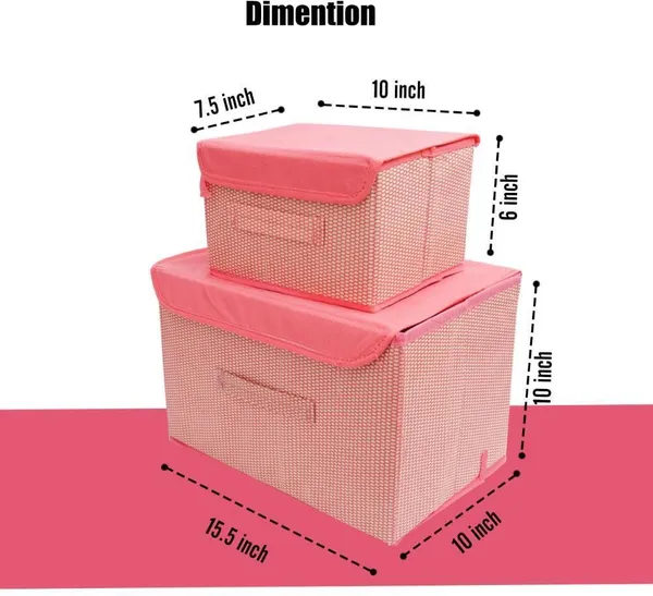Pink_Non_Woven_Cotton_Premium__Storage_Box_For_Home__(Pack_Of_2)