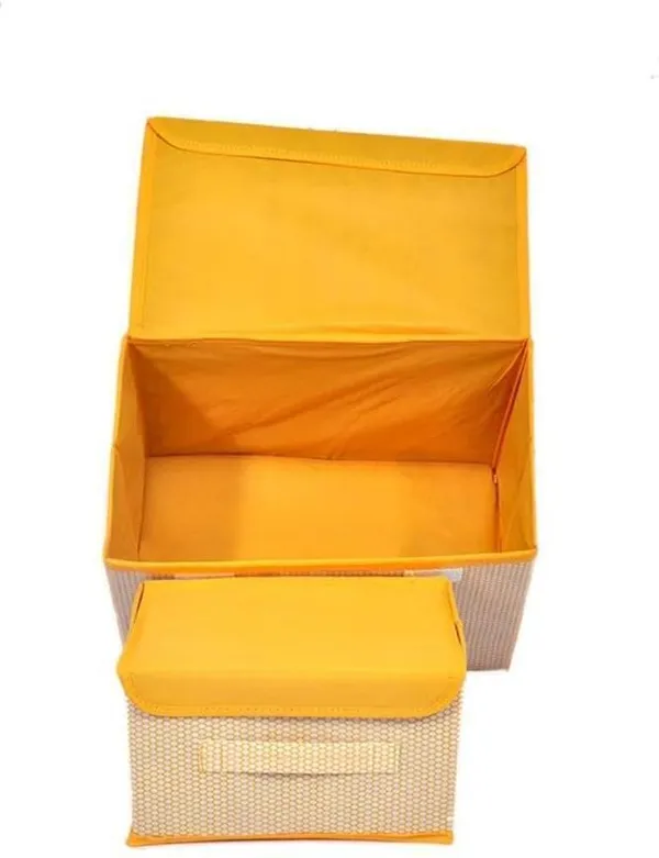 Yellow_Non_Woven_Cotton_Premium__Storage_Box_For_Home__(Pack_Of_2)