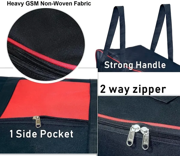 Black_&_Red_Non_Woven_Premium_Blanket_Storage_Bag_Garment_Cover_For_Home_(Pack_Of_3)