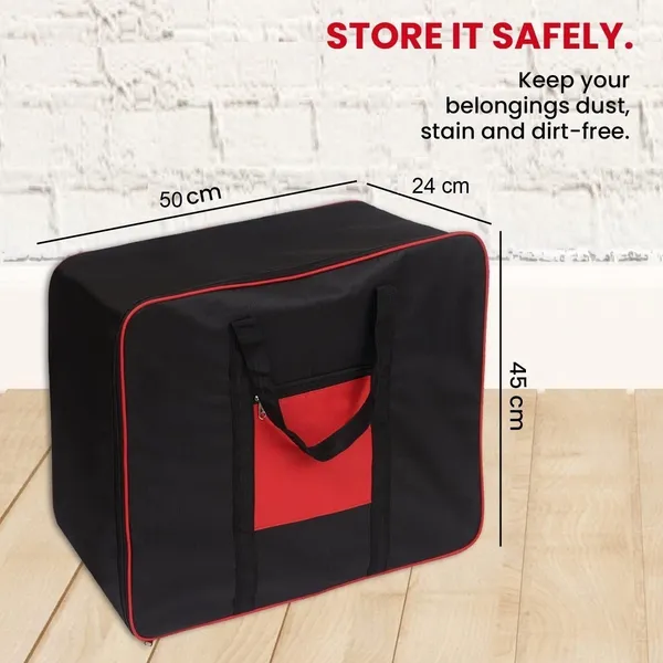Black_&_Red_Non_Woven_Premium_Blanket_Storage_Bag_Garment_Cover_For_Home_(Pack_Of_3)