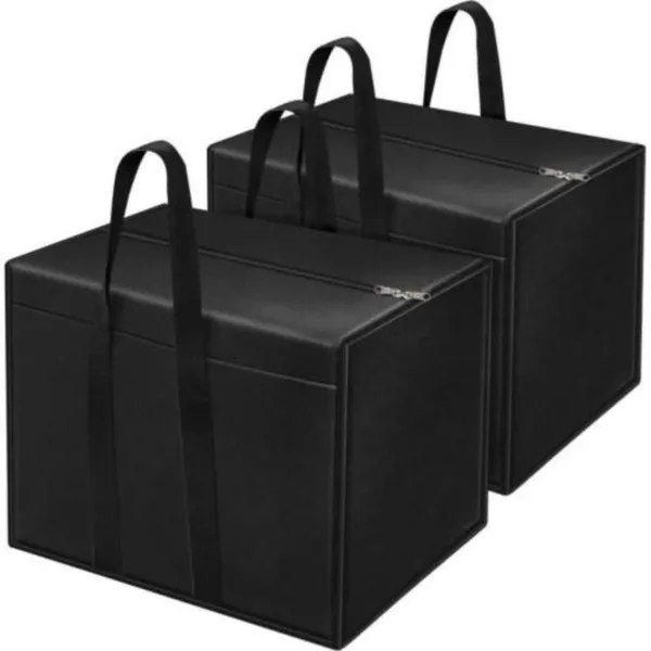 Black_Non_Woven_Premium_Blanket_Storage_Bag_Garment_Cover_For_Home__(Pack_Of_2)
