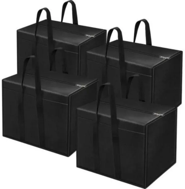 Black_Non_Woven_Premium_Blanket_Storage_Bag_Garment_Cover_For_Home__(Pack_Of_4)