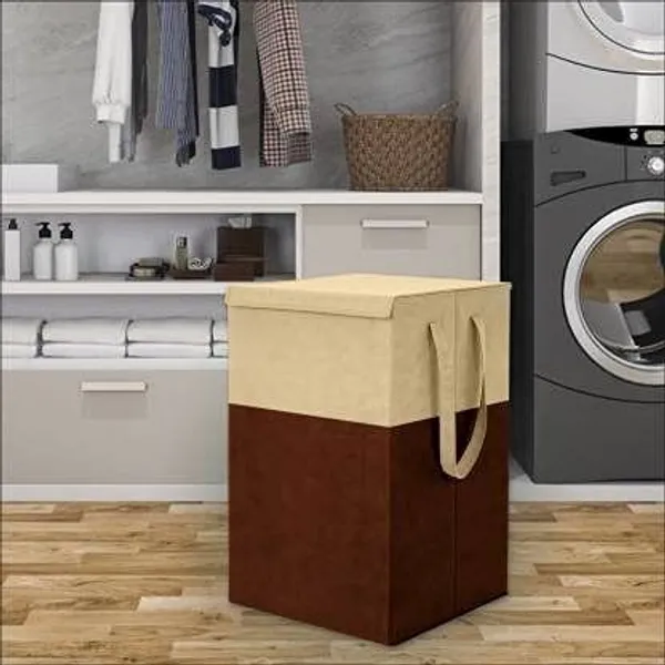 Beige_&_Brown_Non_Woven_Premium_Laundry_Basket_Laundry_Basket_For_Home__(Pack_Of_2)