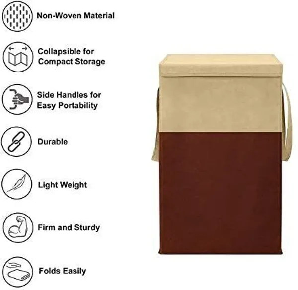 Beige_&_Brown_Non_Woven_Premium_Laundry_Basket_Laundry_Basket_For_Home__(Pack_Of_2)
