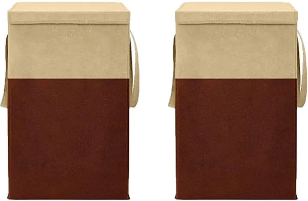 Beige_&_Brown_Non_Woven_Premium_Laundry_Basket_Laundry_Basket_For_Home__(Pack_Of_2)