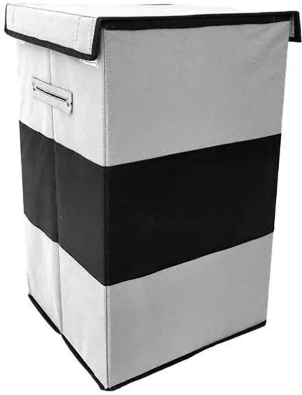 Black_&_Grey_Non_Woven_Premium_Laundry_Basket_Laundry_Basket_For_Home
