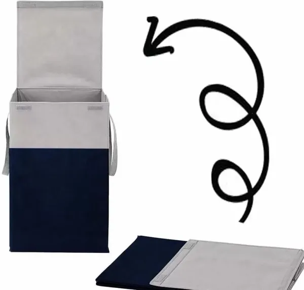 Grey_&_Blue_Non_Woven_Premium_Laundry_Basket_Laundry_Basket_For_Home__(Pack_Of_2)