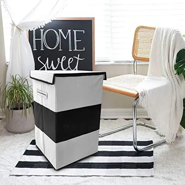 Grey_&_Black_Non_Woven_Premium_Laundry_Basket_Laundry_Basket_For_Home