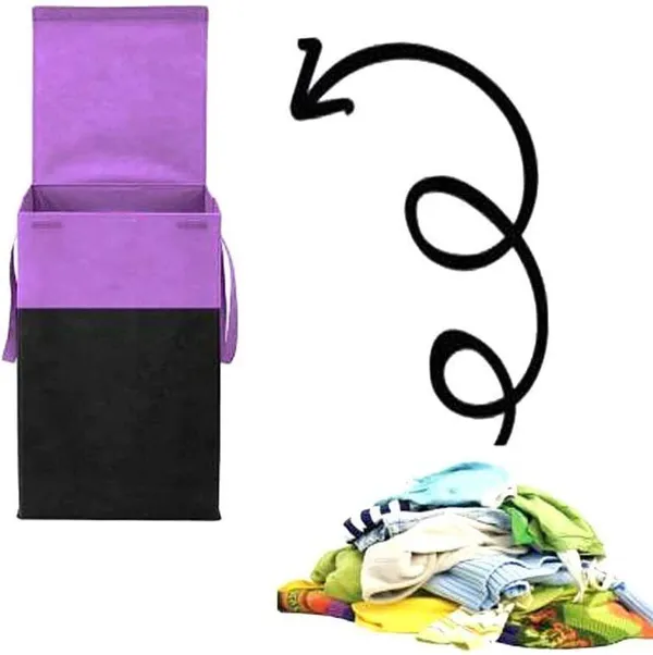 Purple_&_Black_Non_Woven_Premium_Laundry_Basket_Laundry_Basket_For_Home