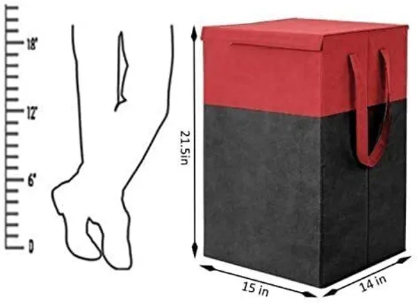 Red_&_Black_Non_Woven_Premium_Laundry_Basket_Laundry_Basket_For_Home