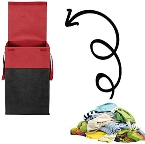 Red_&_Black_Non_Woven_Premium_Laundry_Basket_Laundry_Basket_For_Home__(Pack_Of_2)