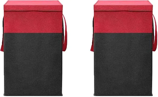 Red_&_Black_Non_Woven_Premium_Laundry_Basket_Laundry_Basket_For_Home__(Pack_Of_2)