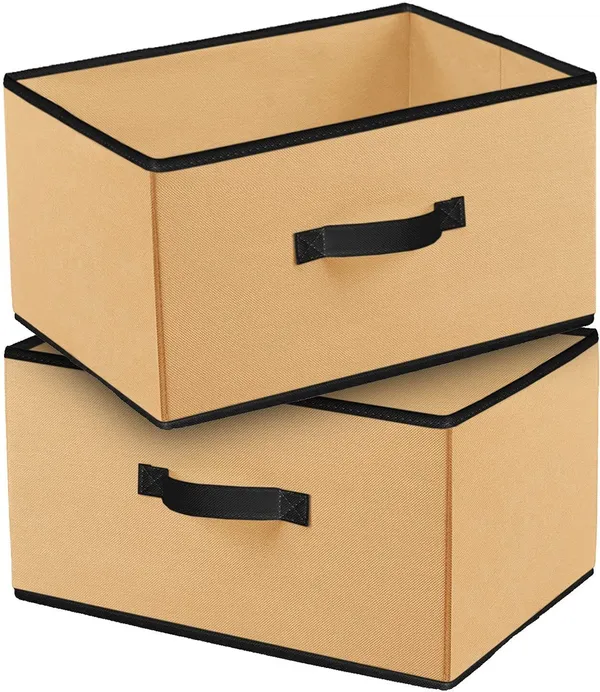Beige_Non_Woven_Premium_Rectangular_Storage_Box_Garment_Cover_For_Home__(Pack_Of_2)
