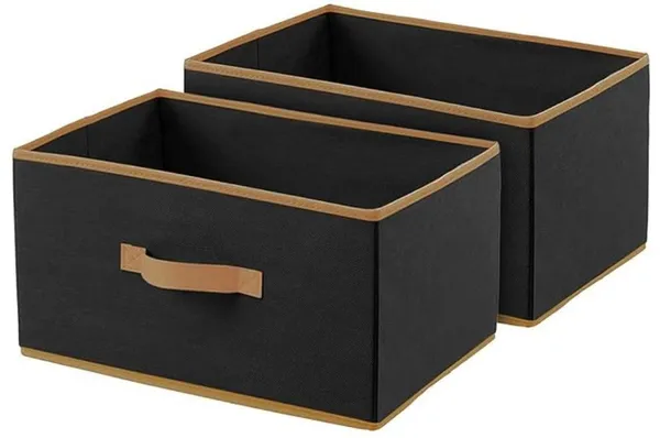 Black_Non_Woven_Premium_Rectangular_Storage_Box_Garment_Cover_For_Home__(Pack_Of_2)