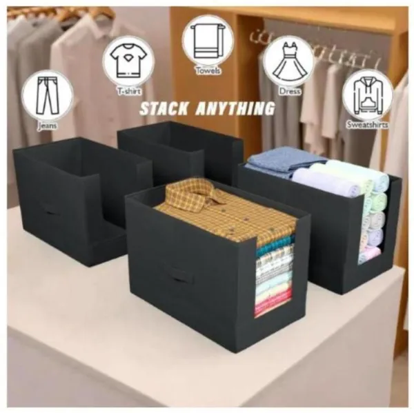 Black_Non_Woven_Premium_Shirt_Stacker_Organizer_Garment_Cover_For_Home