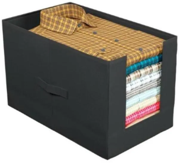 Black_Non_Woven_Premium_Shirt_Stacker_Organizer_Garment_Cover_For_Home