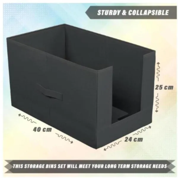 Black_Non_Woven_Premium_Shirt_Stacker_Organizer_Garment_Cover_For_Home__(Pack_Of_4)