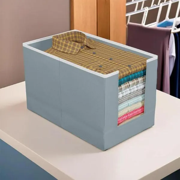 Grey_Non_Woven_Premium_Shirt_Stacker_Organizer_Garment_Cover_For_Home