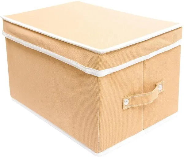 Beige_Non_Woven_Premium_Storage_Box_with_Lid_Garment_Cover_For_Home