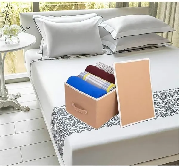 Beige_Non_Woven_Premium_Storage_Box_with_Lid_Garment_Cover_For_Home__(Pack_Of_3)
