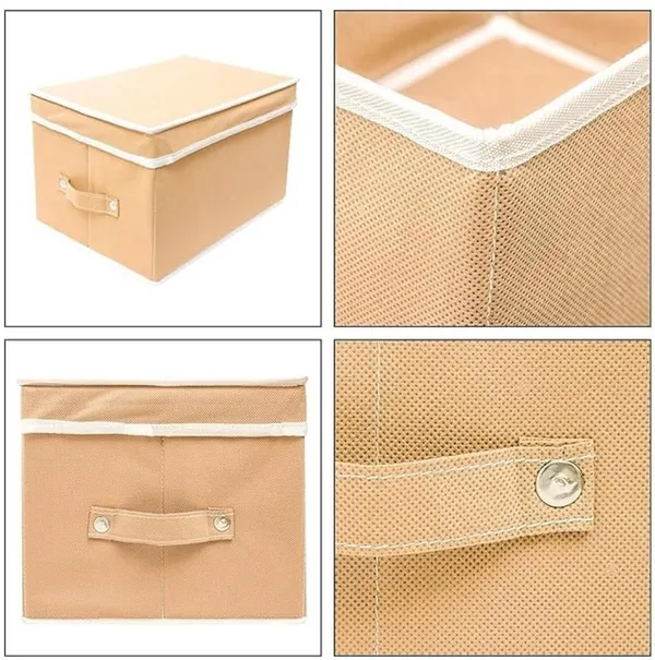 Beige_Non_Woven_Premium_Storage_Box_with_Lid_Garment_Cover_For_Home__(Pack_Of_3)