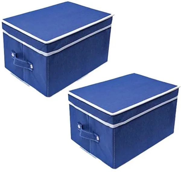 Blue_Non_Woven_Premium_Storage_Box_with_Lid_Garment_Cover_For_Home__(Pack_Of_2)
