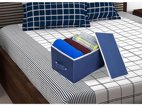 Blue_Non_Woven_Premium_Storage_Box_with_Lid_Garment_Cover_For_Home__(Pack_Of_3)