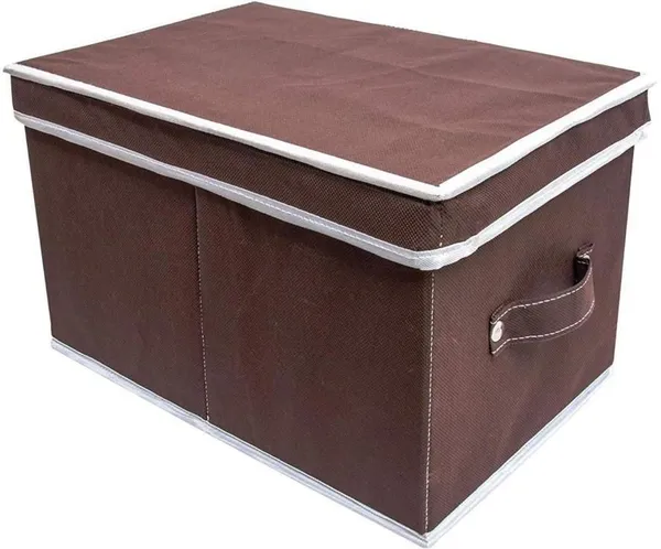 Brown_Non_Woven_Premium_Storage_Box_with_Lid_Garment_Cover_For_Home