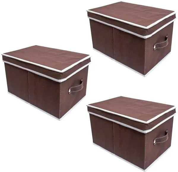 Brown_Non_Woven_Premium_Storage_Box_with_Lid_Garment_Cover_For_Home__(Pack_Of_3)