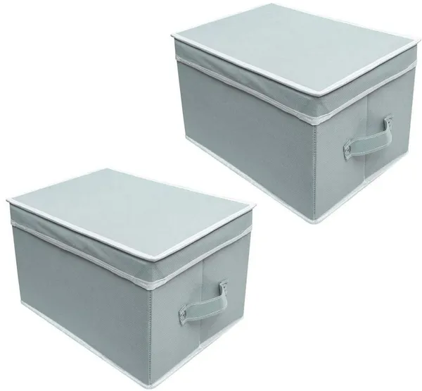 Grey_Non_Woven_Premium_Storage_Box_with_Lid_Garment_Cover_For_Home__(Pack_Of_2)