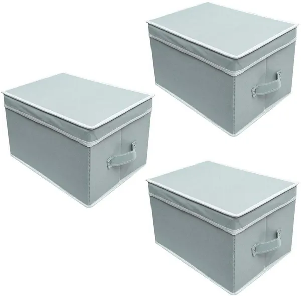 Grey_Non_Woven_Premium_Storage_Box_with_Lid_Garment_Cover_For_Home__(Pack_Of_3)