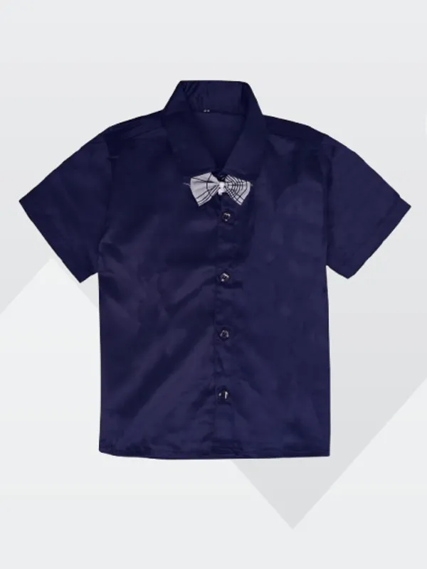 Navy_Blue_Cotton_Blend_Checkered_Shirt_For_Baby_Boys
