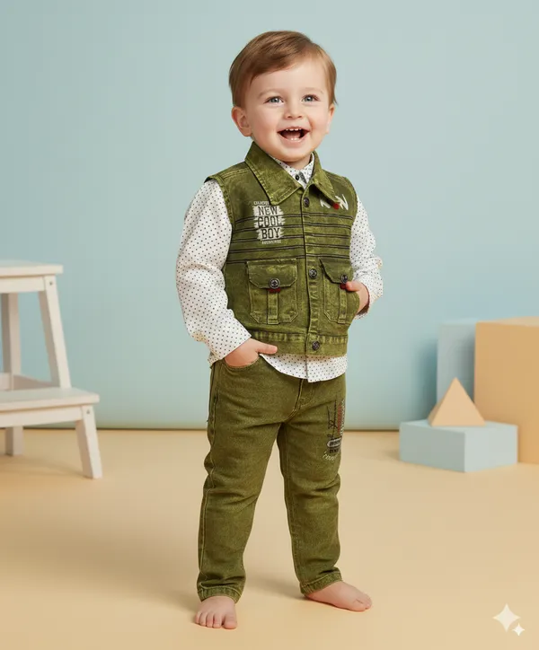 Green_Cotton_Blend_Solid_Shirt_For_Baby_Boys