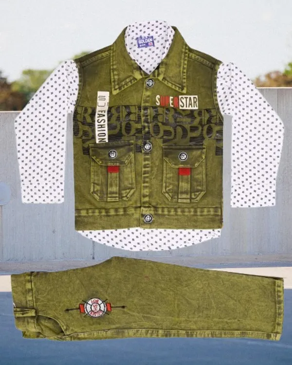 Green_Cotton_Blend_Printed_Shirt_For_Baby_Boys