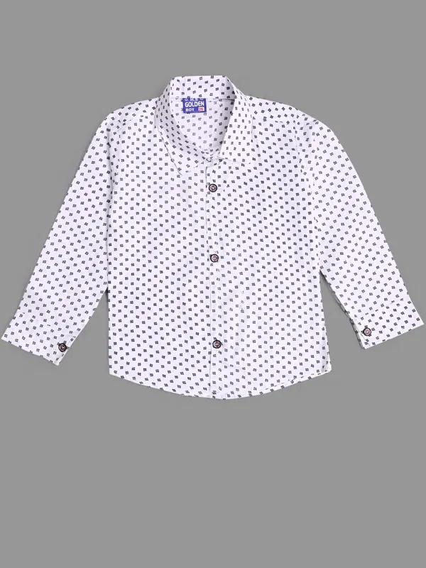 Green_Cotton_Blend_Printed_Shirt_For_Baby_Boys