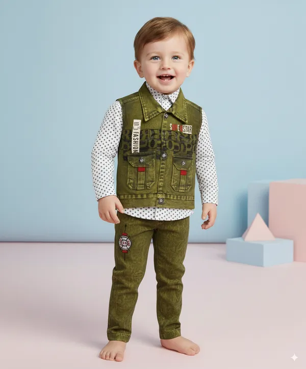 Green_Cotton_Blend_Printed_Shirt_For_Baby_Boys