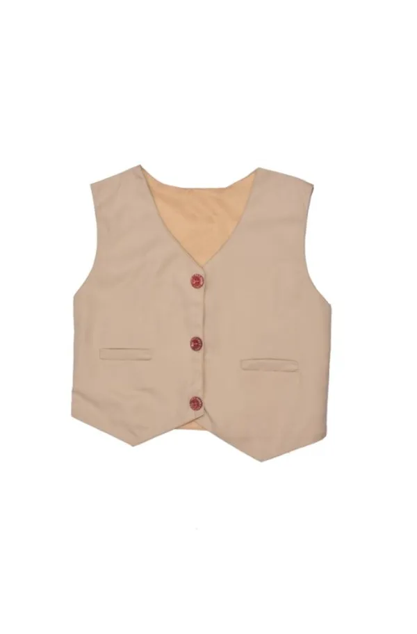 Gold_Cotton_Blend_Solid_Shirt_For_Baby_Boys