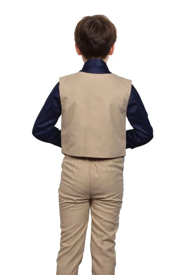 Gold_Cotton_Blend_Solid_Shirt_For_Baby_Boys