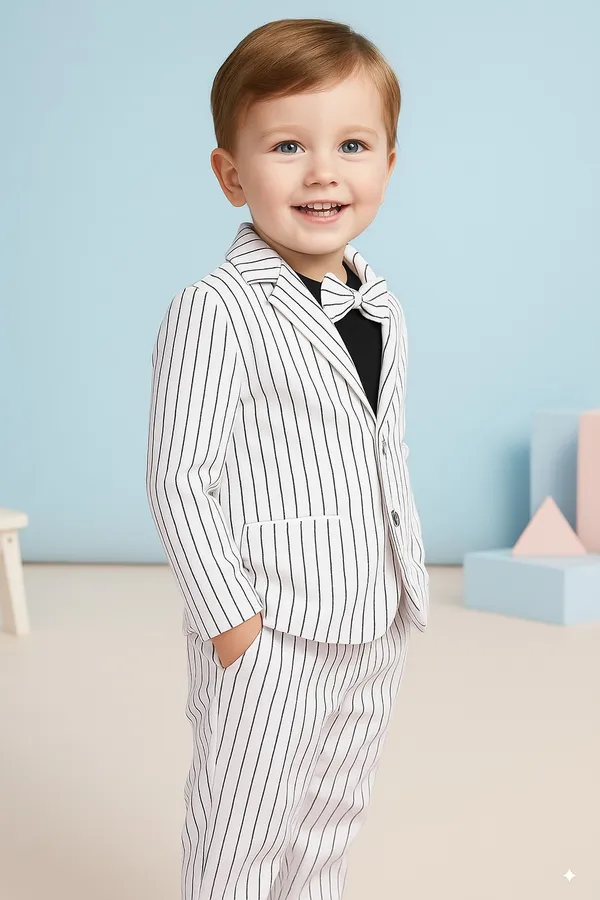 White_And_Black_Cotton_Suit_For_Kid