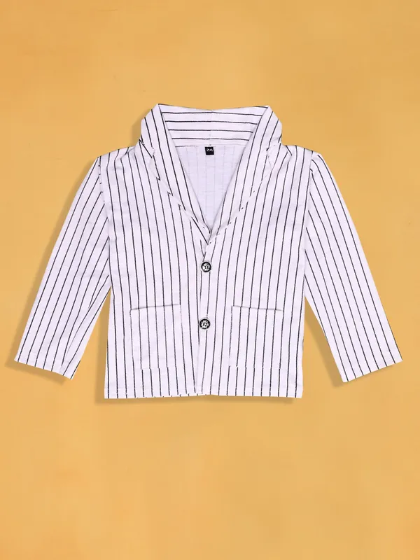 White_And_Black_Cotton_Suit_For_Kid