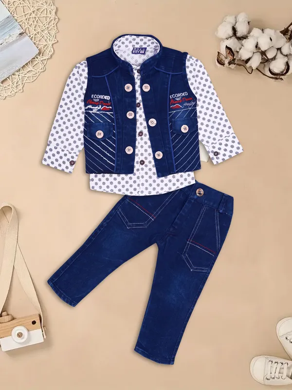 Blue_Cotton_Blend_Printed_Shirt_For_Baby_Boys