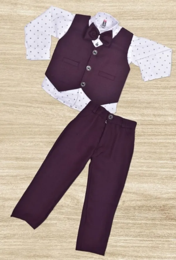 Maroon_Cotton_Blend_Solid_Shirt_For_Baby_Boys