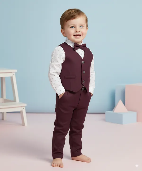 Maroon_Cotton_Blend_Solid_Shirt_For_Baby_Boys