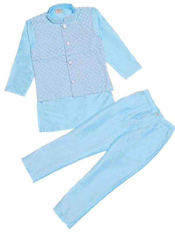Blue_Art_Silk_Embroidered_Kurta_&_Waistcoat_Set_For_Baby_Boys