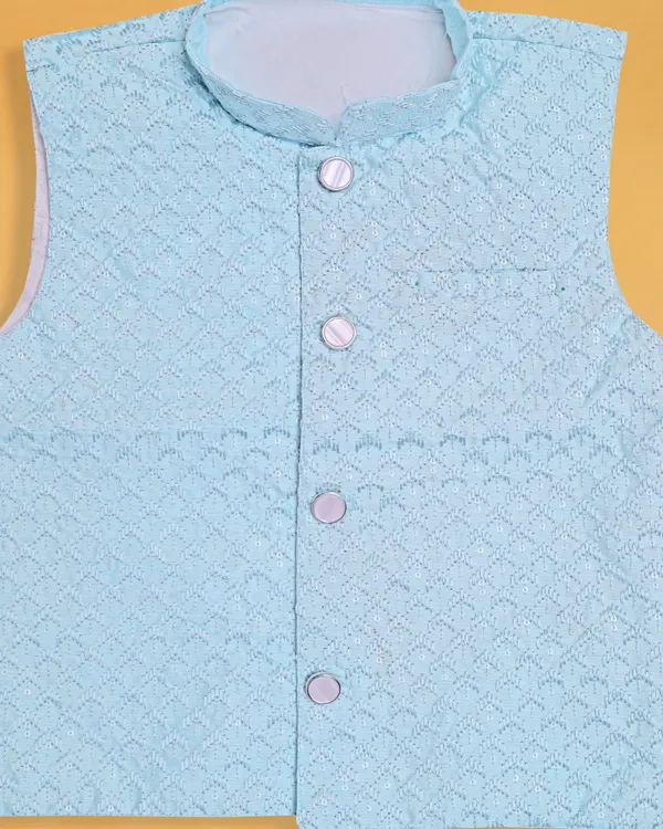Blue_Art_Silk_Embroidered_Kurta_&_Waistcoat_Set_For_Baby_Boys