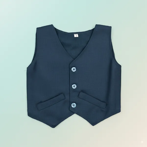 Dark_Green_Cotton_Blend_Solid_Shirt_For_Baby_Boys